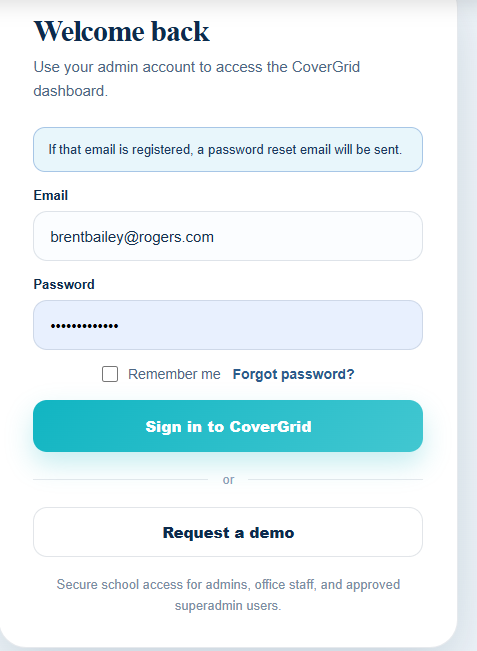 Login screen illustration